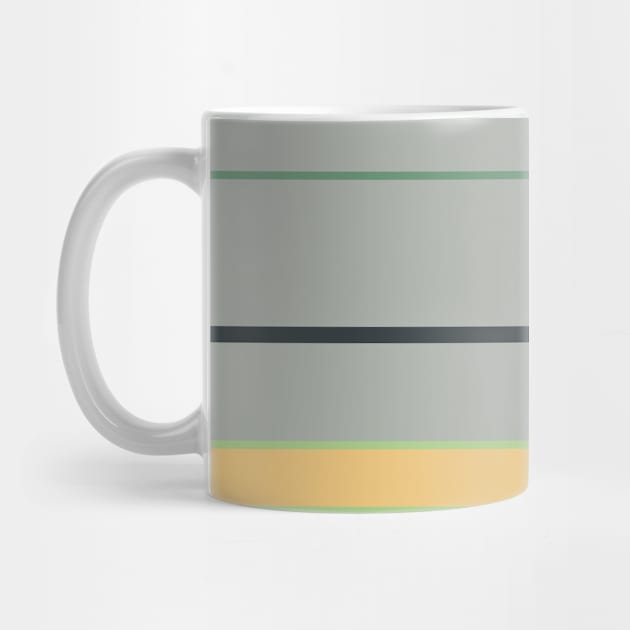 A miraculous amalgam of Greyish, Charcoal, Oxley, Laurel Green and Sand stripes. by Sociable Stripes